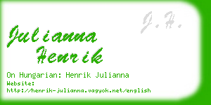 julianna henrik business card